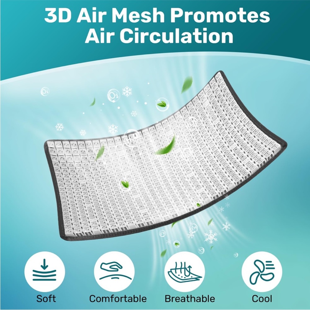 2- gray 3D Air Mesh Cushion Seat Cushion